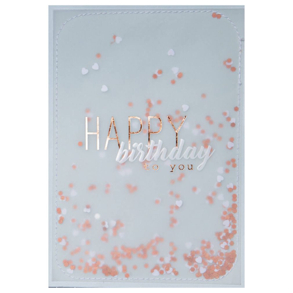 Pohľadnica - Confetti Happy birthday